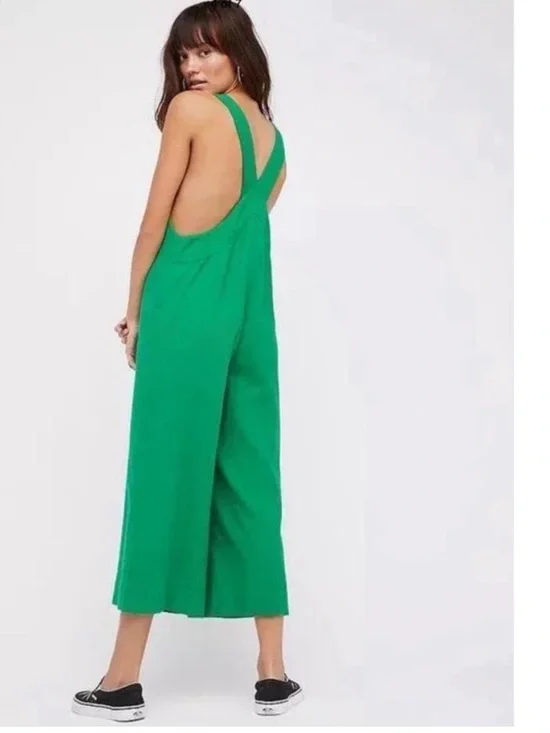 Free People On The Run Jumpsuit- Kelly Green- Size XS - Picture 4 of 14